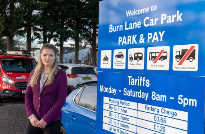 Harriet Cross at Burn Lane Car Park