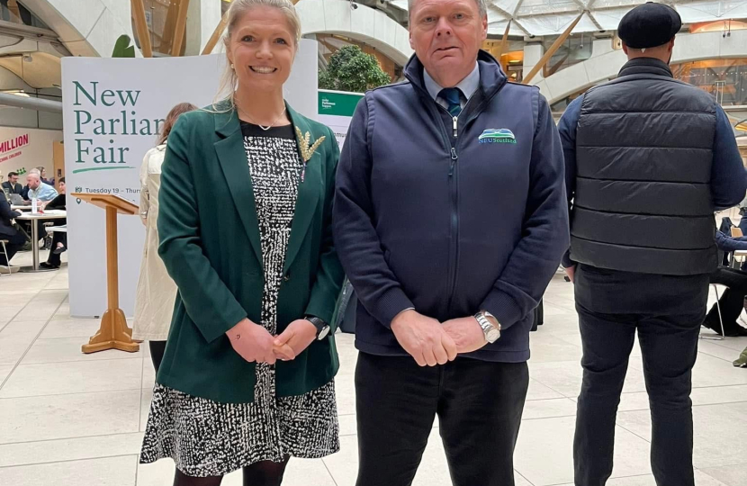 Harriet with NFU Scotland VP Andrew Connon